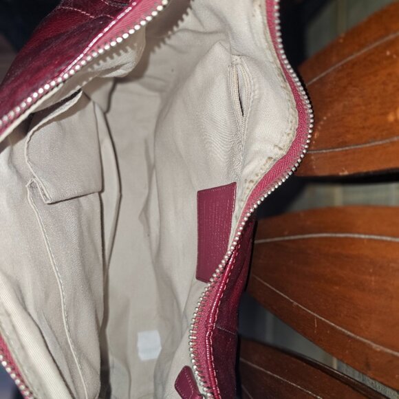 Coach Soho Patent Leather Cranberry Buckle Hobo with Wristlet - Picture 2 of 4